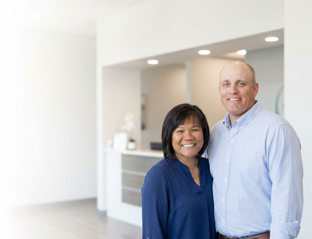 Dr. Bryan Smuin and Dr. Marianne Smuin, husband-and-wife chiropractors at Smuin Chiropractic Clinic in Vernal, Utah